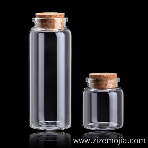 Clear glass wishing bottle with cork